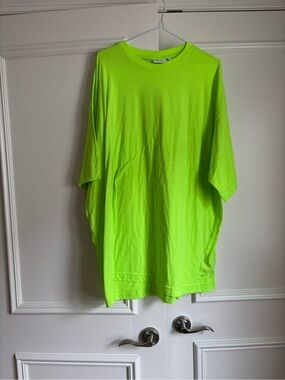 Weekday Neon Lime Short Sleeve Crew Tee
